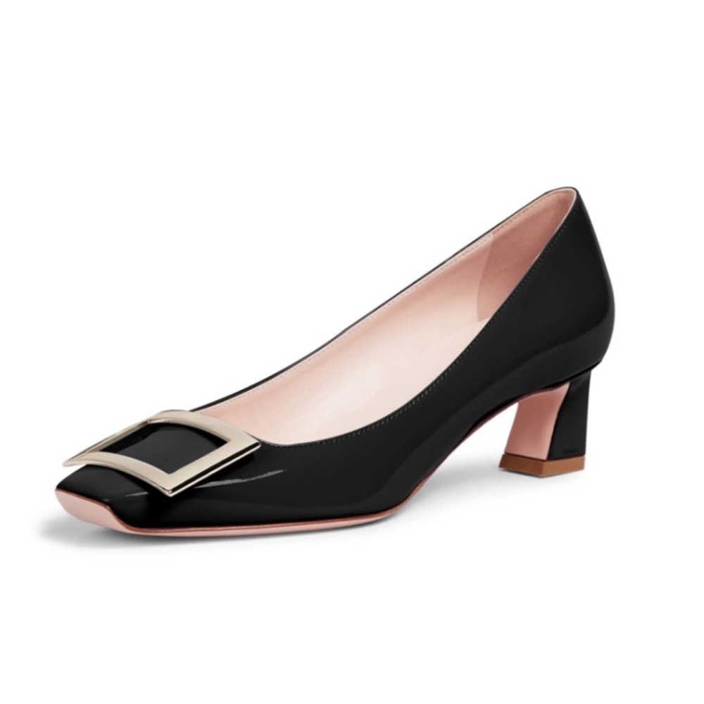 -NIB JiaBinji Women Metal Buckle Pumps